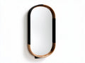 Miroir mural en bois et métal pour décoration intérieure - 60 x 30 x 4cm